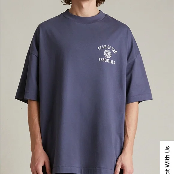 Blue Relaxed Fit Short Sleeve Tee with Graphic - Picture 1 of 2